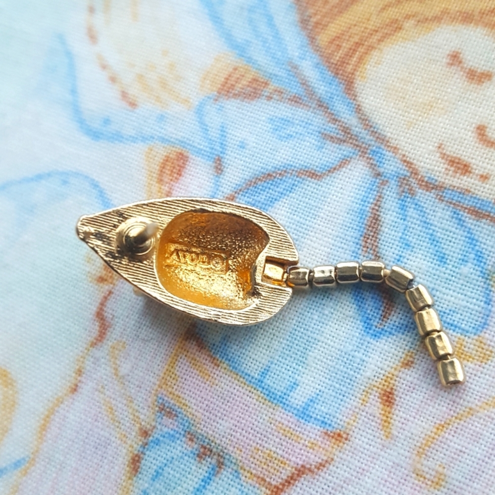 🌙 AVON Mouse 🐭 Pin Brooch Rhinestone - Picture 4 of 11